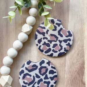 Leopard Print Car Coasters
